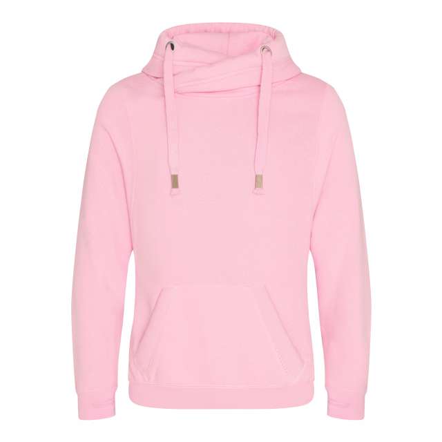Just Hoods Cross Neck Hoodie bedrucken
