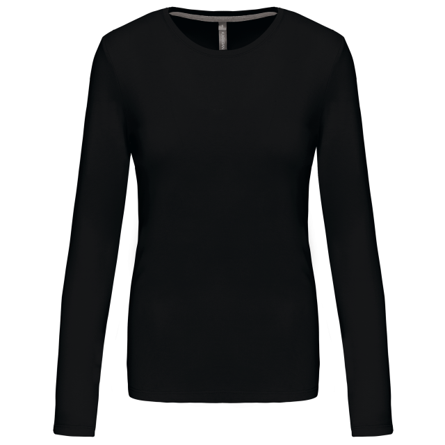 Kariban Ladies' Long-Sleeved Crew Neck T-Shirt bedrucken