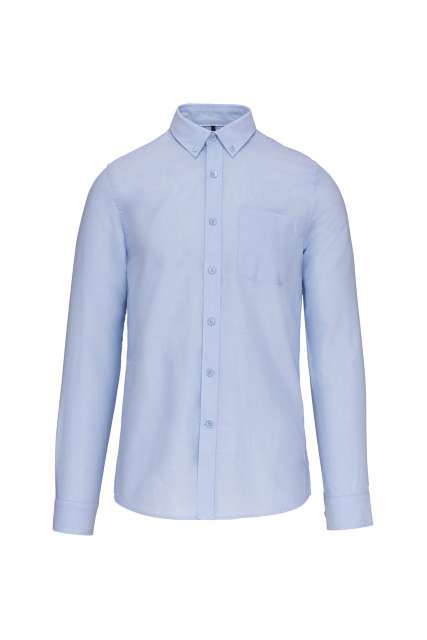 Kariban Long-Sleeved Washed Oxford Cotton Shirt bedrucken