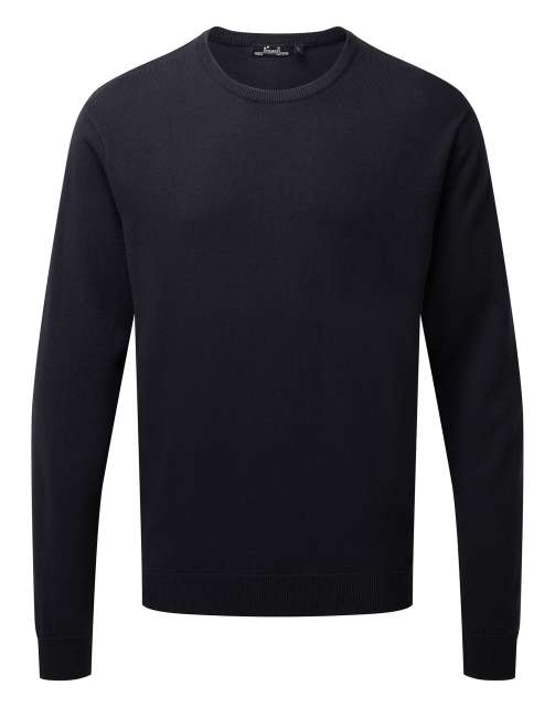 Premier Men's Crew Neck Cotton Rich Knitted Sweater bedrucken