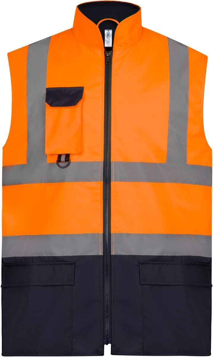 Yoko Hi-Vis Wattierter Bodywarmer HV 005 bedrucken
