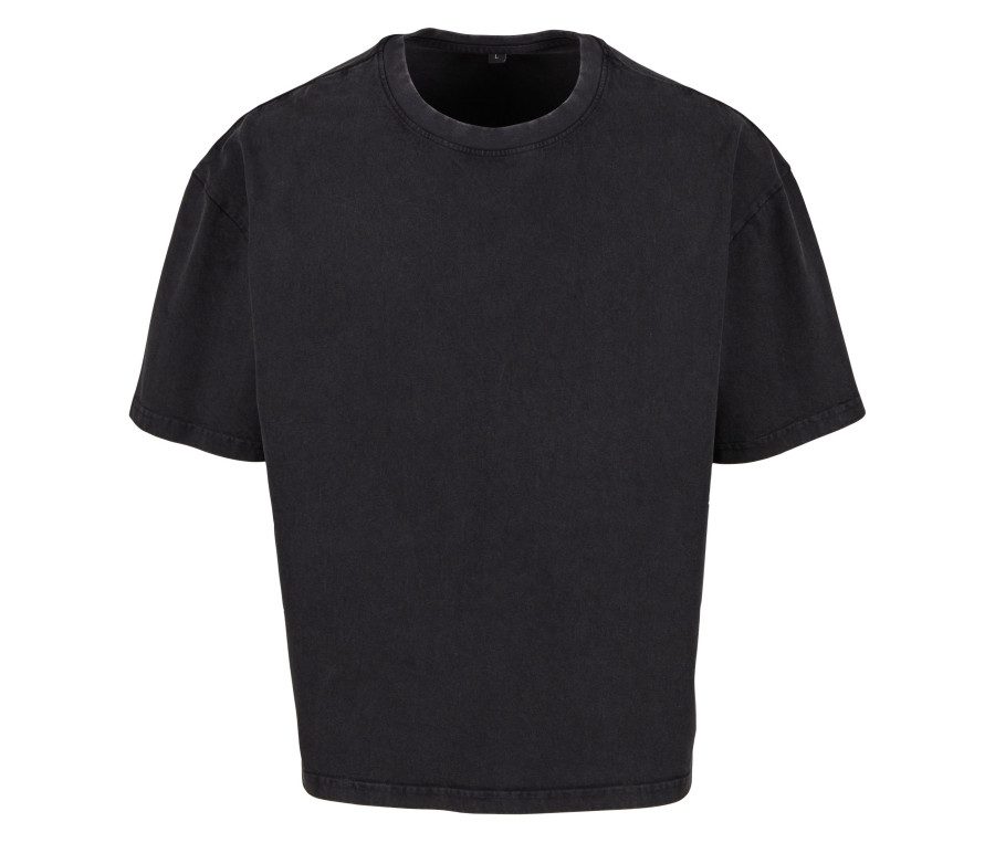 Build Your Brand Vintage Cropped Heavy Oversize Tee BY435 bedrucken