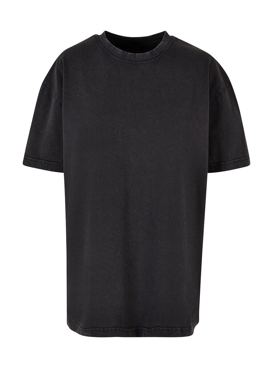 Build Your Brand Ladies Oversized Acid Wash Tee BY270 bedrucken