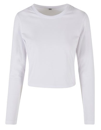 Build Your Brand Ladies Short Longsleeve Tee BY261