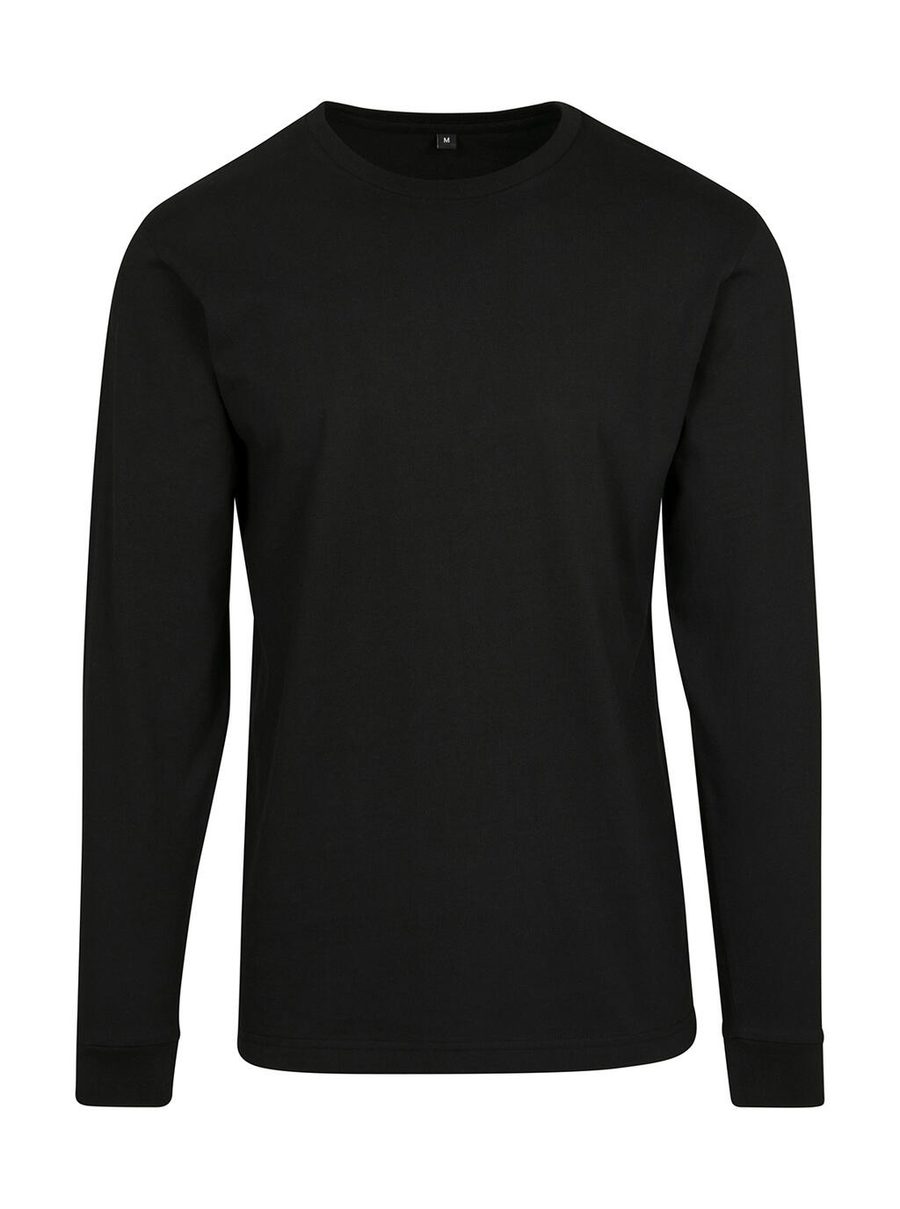 Build Your Brand Long Sleeve Tee With Cuffrib BY091 bedrucken