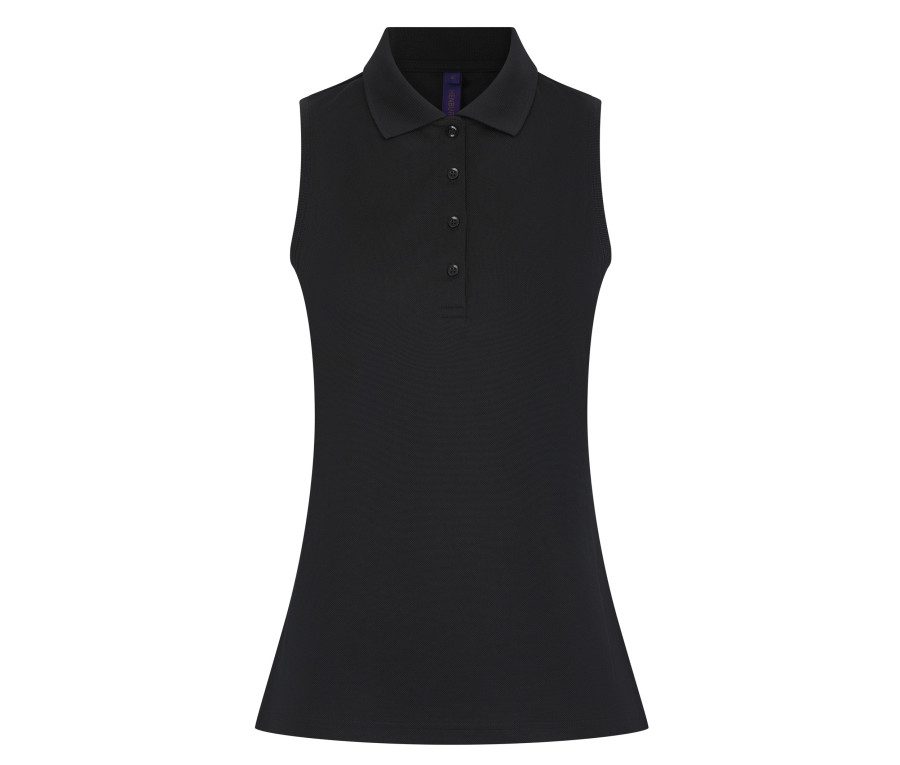 Henbury Ladies´ Sleeveless Coolplus® Polo Shirt H477 bedrucken