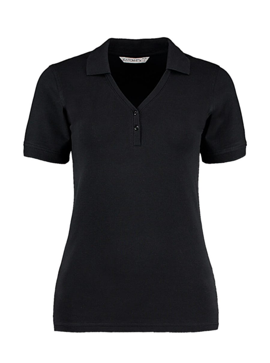 Kustom Kit Regular Fit Comfortec® V Neck Polo KK732 bedrucken
