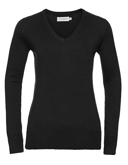 Russell Athletic Collection Ladies´ V-Neck Knitted Pullover R-710F-0 bedrucken
