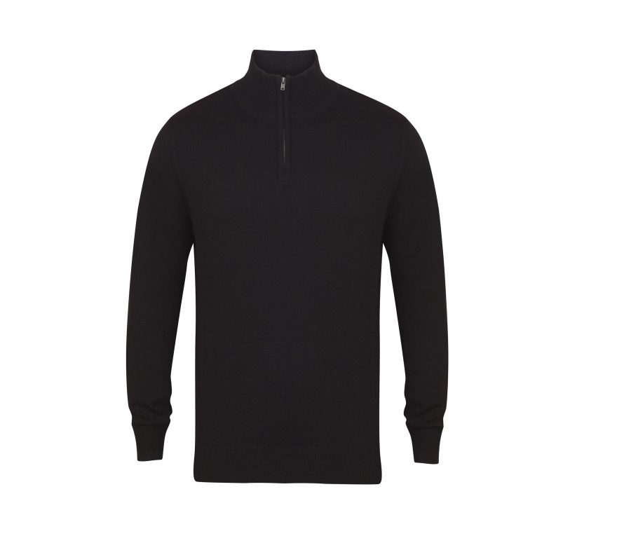Henbury Men´s Quarter Zip Jumper H729 bedrucken