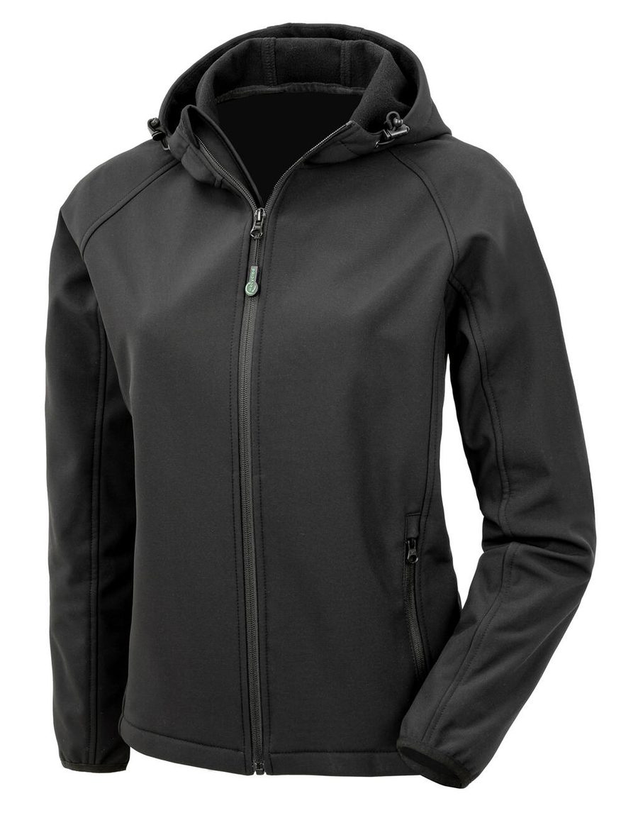 Result Recycled Women´s Recycled 3-Layer Printable Hooded Softshell Jacket R911F bedrucken