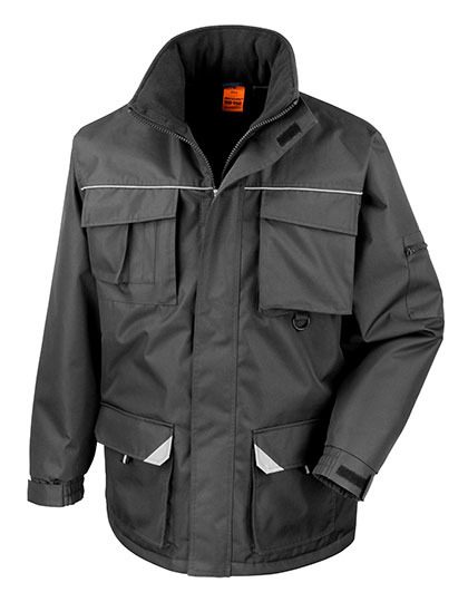 Result Workguard Sabre Long Coat R301X bedrucken