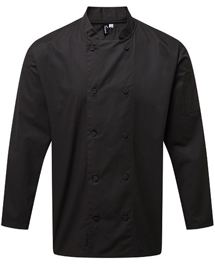 Premier Workwear Chef´s Long Sleeve Coolchecker® Jacket PR903 bedrucken