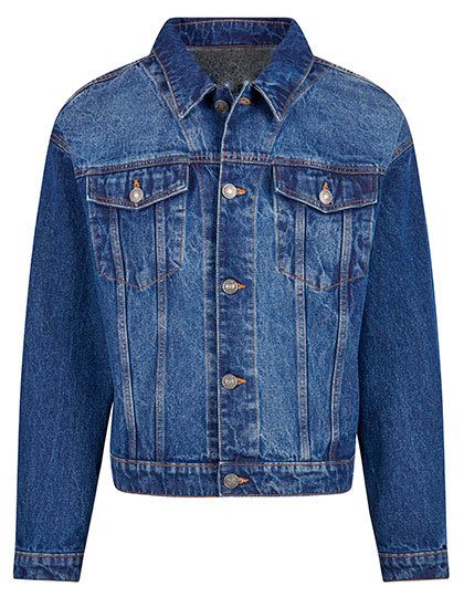 Build Your Brand Heavy Ounce Boxy Denim Jacket BY312