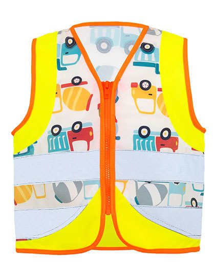 Korntex Children´s Safety Vest Action Vehicle Fun ACTVEH bedrucken
