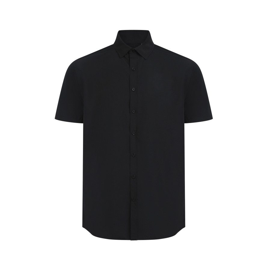 Henbury Men´s Short Sleeved ´Cotton Feel´ Coolplus® Shirt H588 bedrucken