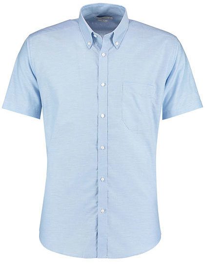 Kustom Kit Men´s Slim Fit Workwear Oxford Shirt Short Sleeve KK183 bedrucken
