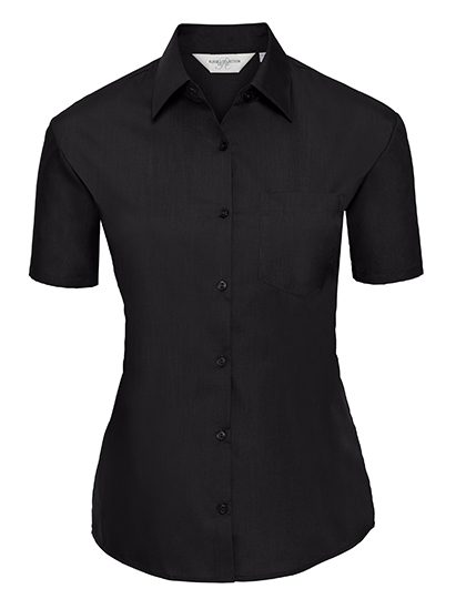 Russell Athletic Collection Ladies' Short Sleeve Classic Polycotton Poplin Shirt R-935F-0 bedrucken