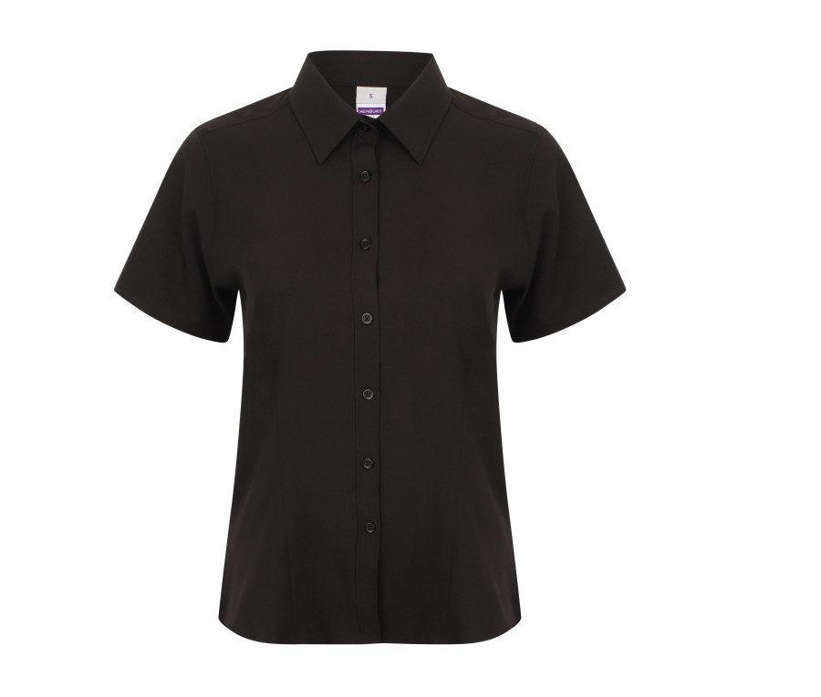 Henbury Ladies´ Wicking Short Sleeve Shirt H596 bedrucken