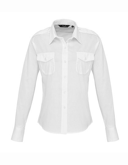 Premier Workwear Women´s Long Sleeve Pilot Shirt PR310 bedrucken
