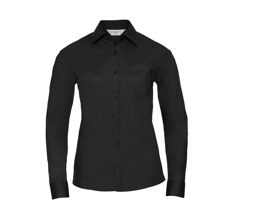 Russell Athletic Collection Ladies' Long Sleeve Classic Polycotton Poplin Shirt 0R934F0 bedrucken