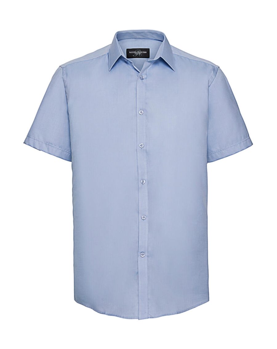 Russell Athletic Collection Men's Short Sleeve Tailored Herringbone Shirt 0R963M0 bedrucken